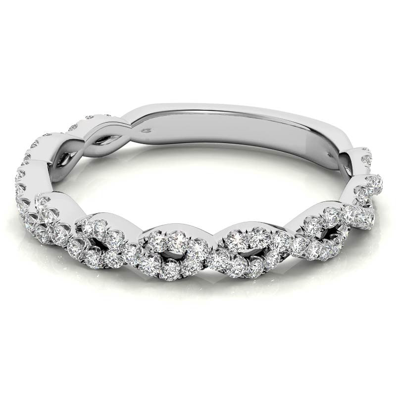 Round Brilliant Three-Stone Infinity Engagement Ring
