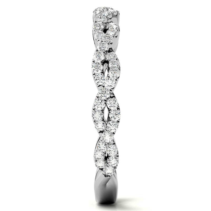 Round Brilliant Three-Stone Infinity Engagement Ring