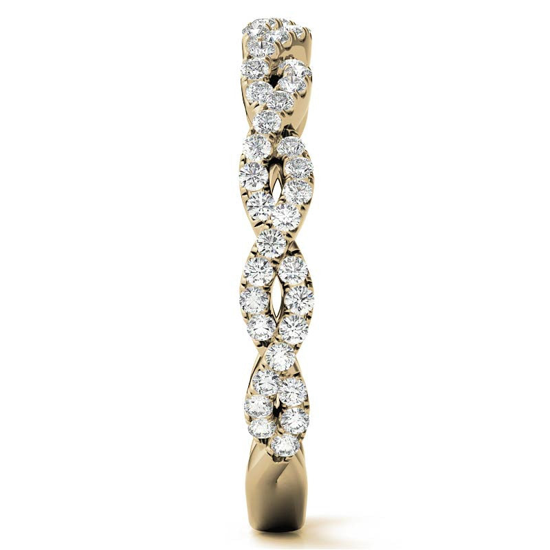 Round Brilliant Three-Stone Infinity Engagement Ring