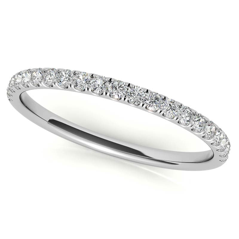 6-Prong Round Brilliant Moissanite Engagement Ring with Collar