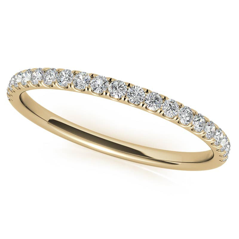 6-Prong Round Brilliant Moissanite Engagement Ring with Collar