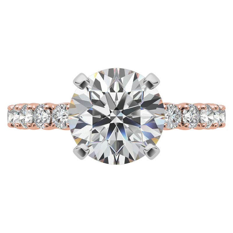 Round Brilliant Moissanite 4-Prong Set Semi-Eternity Ring (0.36ct)