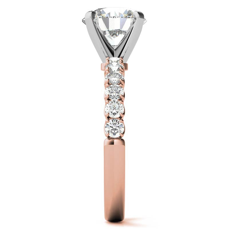 Round Brilliant Moissanite 4-Prong Set Semi-Eternity Ring (0.36ct)
