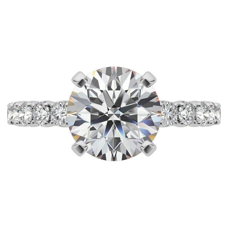 Round Brilliant Moissanite 4-Prong Set Semi-Eternity Ring (0.36ct)