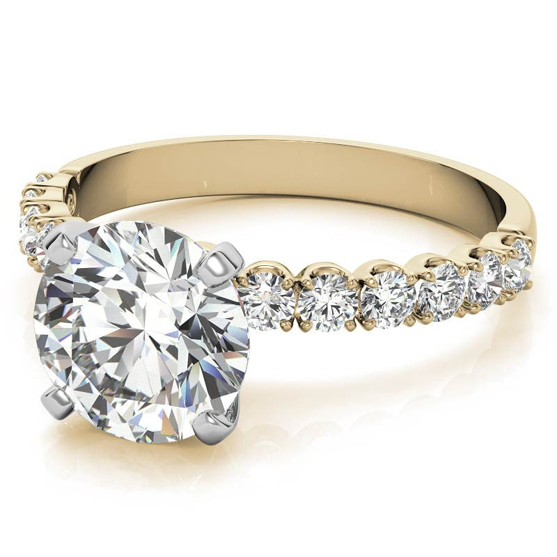 Round Brilliant Moissanite 4-Prong Set Semi-Eternity Ring (0.36ct)