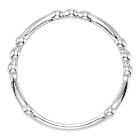 Modern Beaded Plain Stackable Band