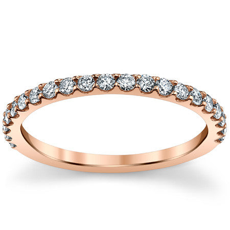 Round Brilliant Moissanite Stackable Band 0.46ct