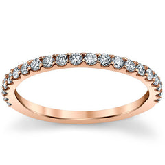 Round Brilliant Moissanite Stackable Band 0.46ct