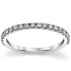 Round Brilliant Moissanite Stackable Band 0.46ct