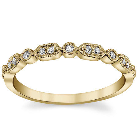 Stackable Milgrain Bezel Wedding Band