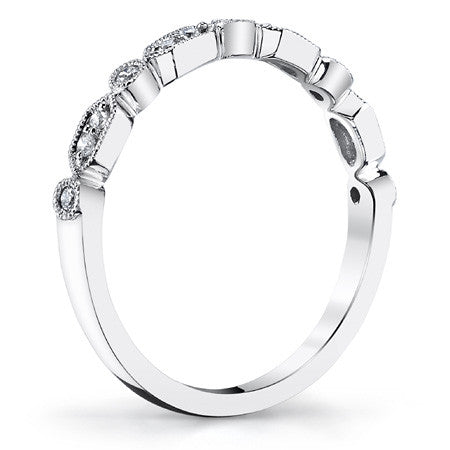 Stackable Milgrain Bezel Wedding Band