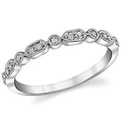 Stackable Milgrain Bezel Wedding Band