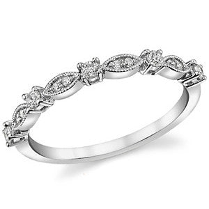 Stackable Moissanite Wedding Band