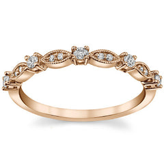 Stackable Moissanite Wedding Band
