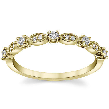 Stackable Moissanite Wedding Band