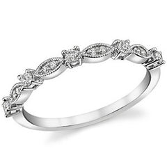 Stackable Moissanite Wedding Band
