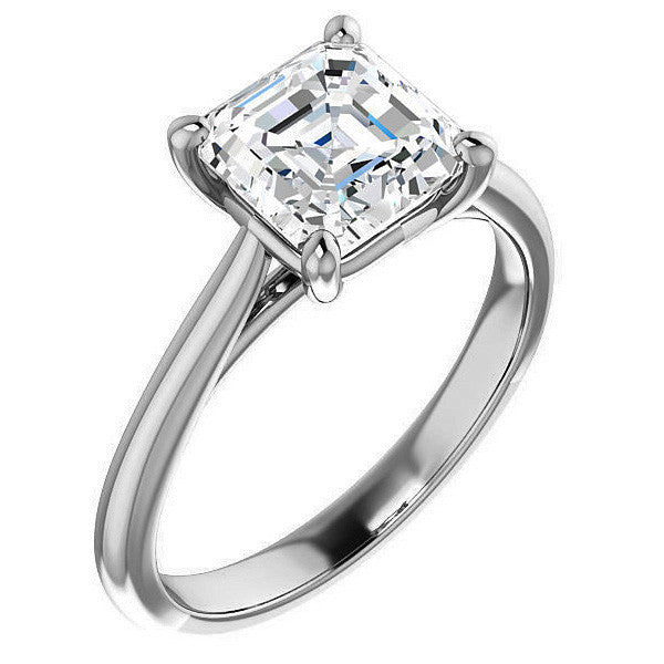 Asscher cut Cathedral Solitaire