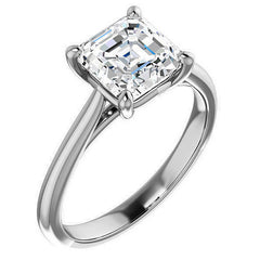 Asscher cut Cathedral Solitaire