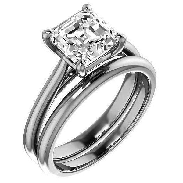 Asscher cut Cathedral Solitaire