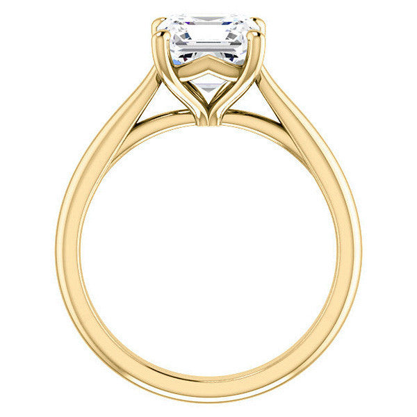 Asscher cut Cathedral Solitaire