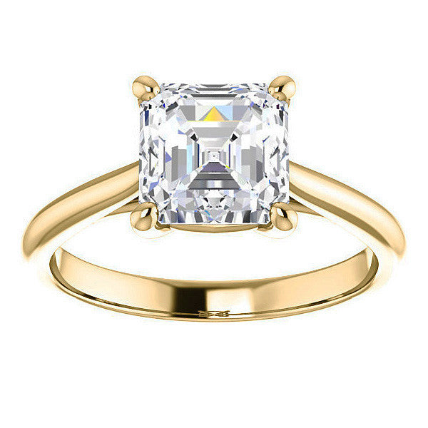 Asscher cut Cathedral Solitaire