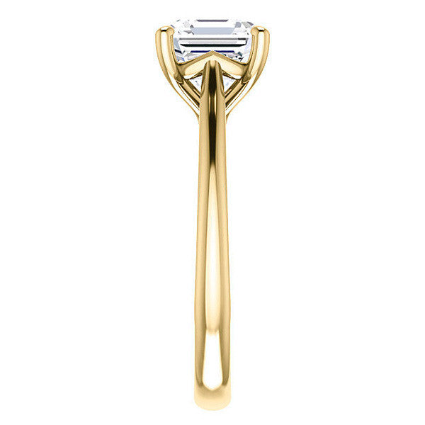 Asscher cut Cathedral Solitaire