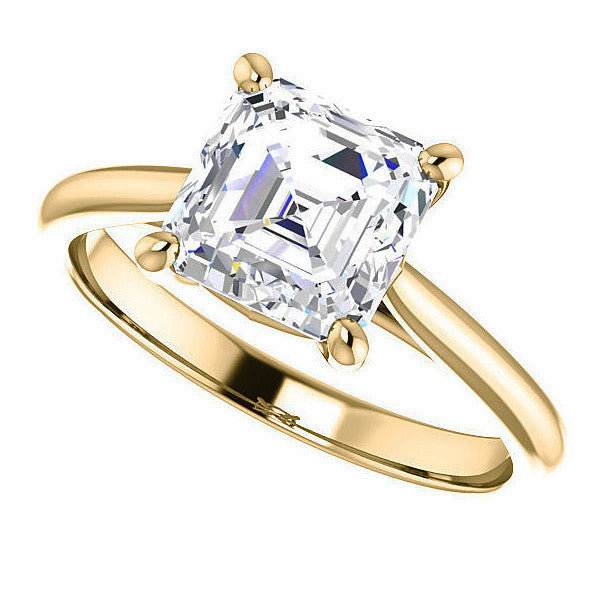 Asscher cut Cathedral Solitaire