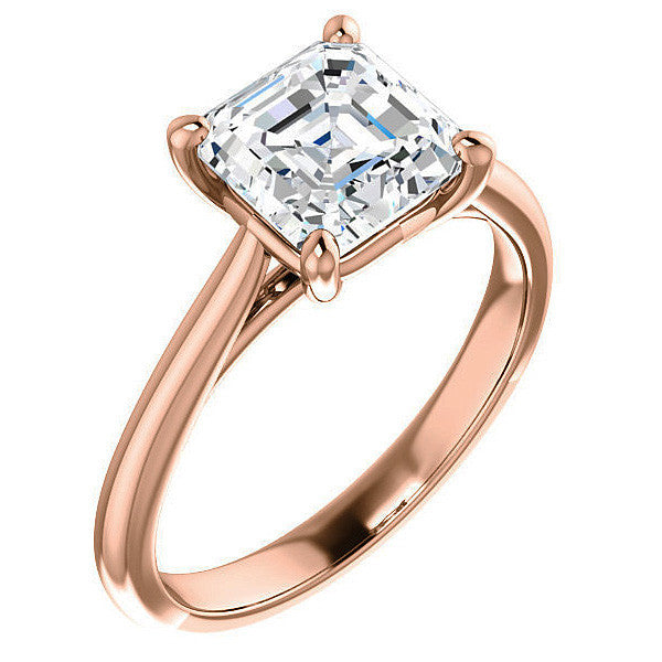 Asscher cut Cathedral Solitaire