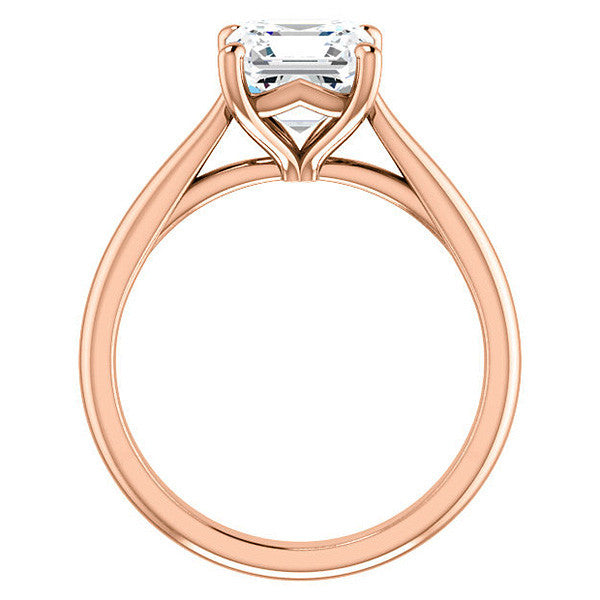 Asscher cut Cathedral Solitaire