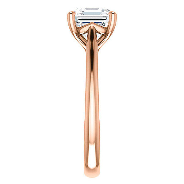 Asscher cut Cathedral Solitaire