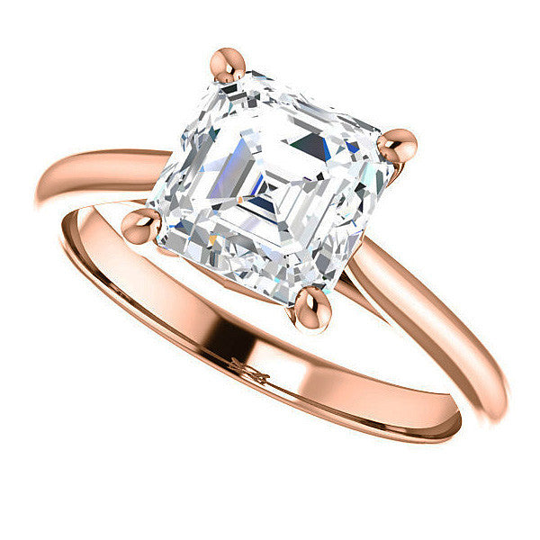 Asscher cut Cathedral Solitaire