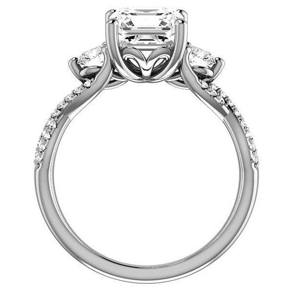 Asscher Infinity Style Engagement Ring