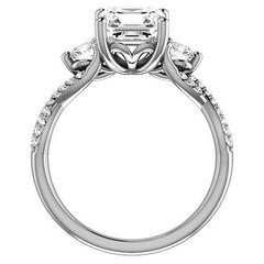 Asscher Infinity Style Engagement Ring