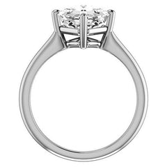 Asscher Moissanite Kite Orientated Solitaire Ring
