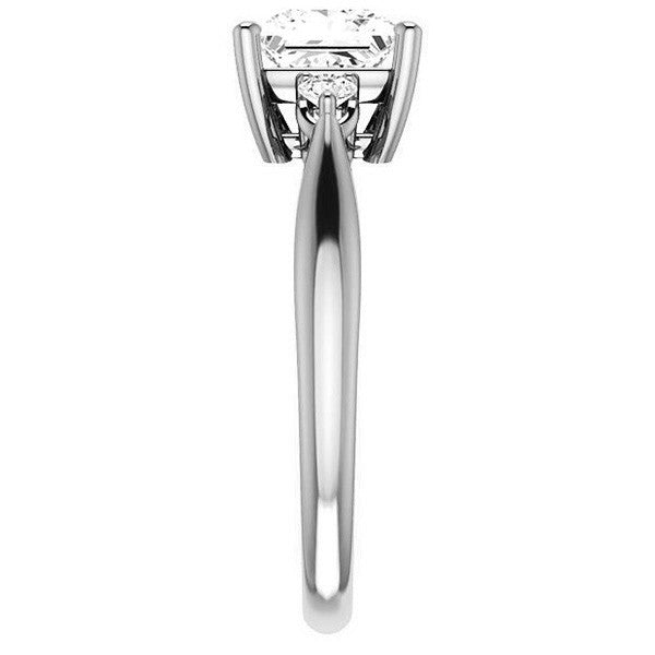 Asscher Moissanite Engagement Ring