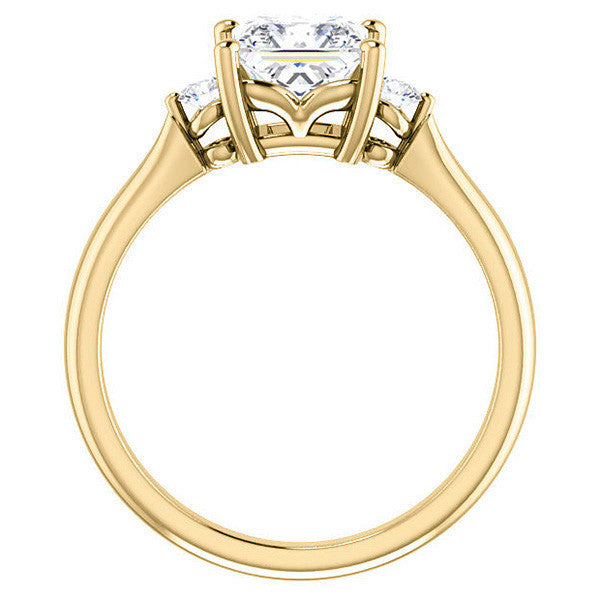 Asscher Moissanite Engagement Ring