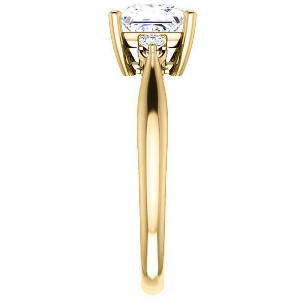 Asscher Moissanite Engagement Ring
