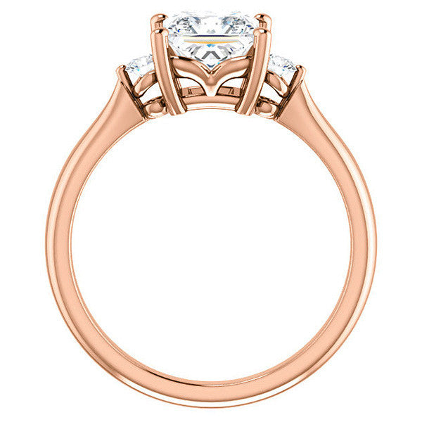 Asscher Moissanite Engagement Ring