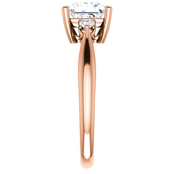 Asscher Moissanite Engagement Ring