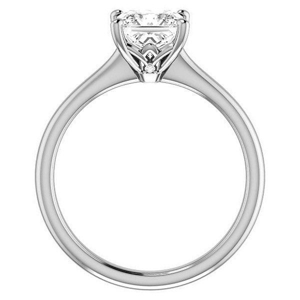 Asscher Moissanite Solitaire Ring