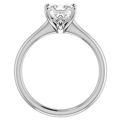 Asscher Moissanite Solitaire Ring