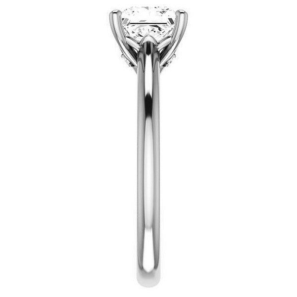 Asscher Moissanite Solitaire Ring