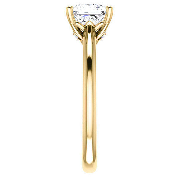 Asscher Moissanite Solitaire Ring