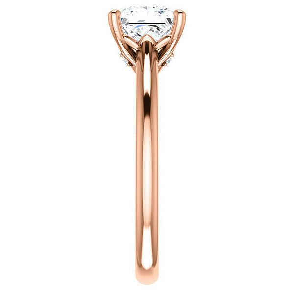 Asscher Moissanite Solitaire Ring