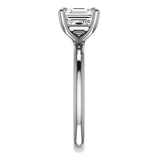 Asscher Moissanite Solitaire Ring
