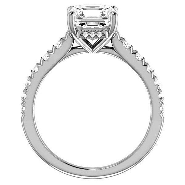 Asscher cut Moissanite Engagement Ring