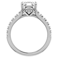 Asscher cut Moissanite Engagement Ring