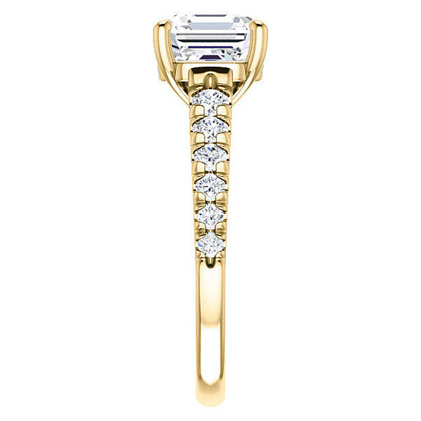 Asscher cut Moissanite Engagement Ring