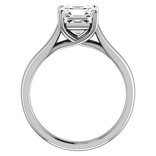 Asscher cut Cathedral Solitaire Ring