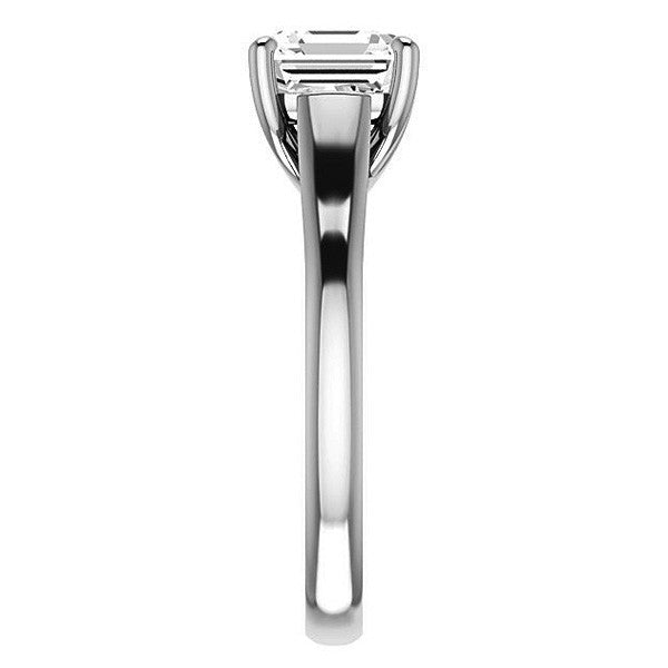 Asscher cut Cathedral Solitaire Ring